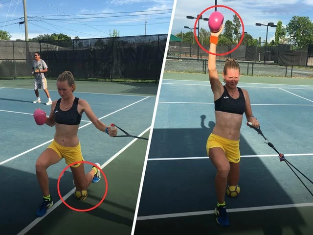 How do professional tennis players practice?
